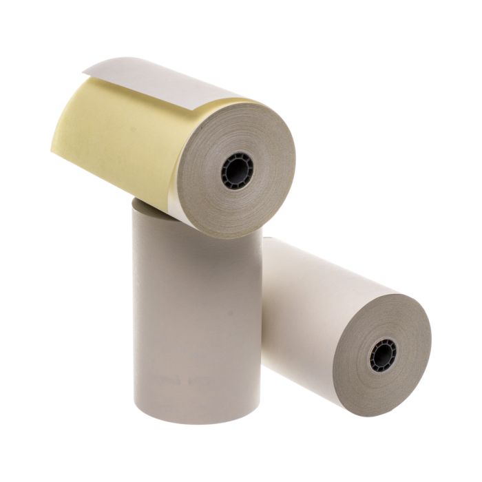 4.50 in x 90 ft Two-Ply Carbonless Paper, White/Canary, 24 Per Carton 